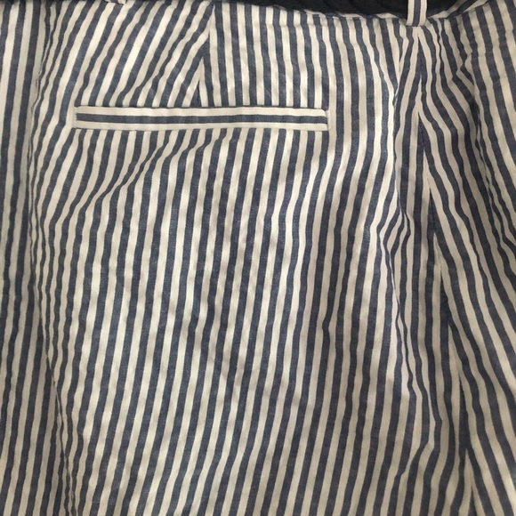 Brooks Brothers 100% Cotton Pin Striped High Rise Barrel Trousers Size 8 - Picture 4 of 13